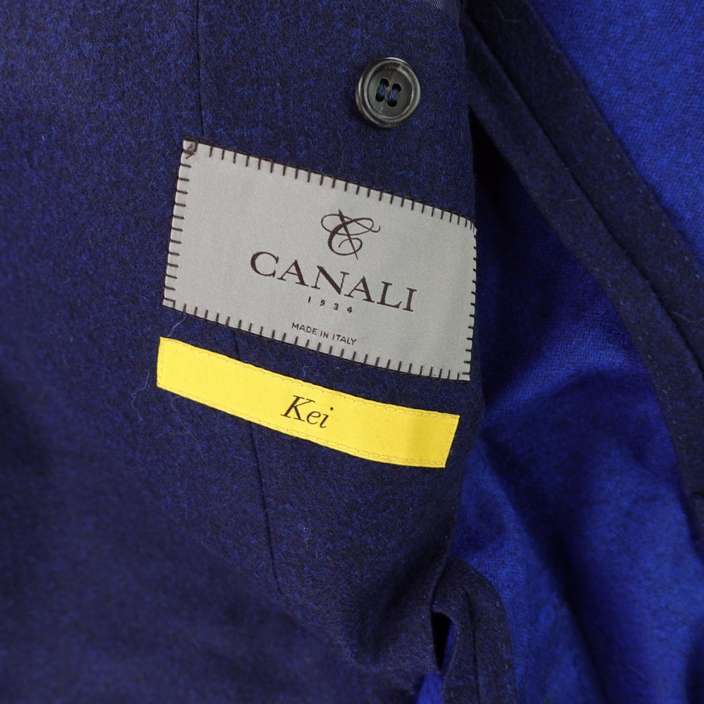 Canali Sport Coat Mens 52 42 R Blue Kei 100% Wool Unstructured Blazer Italy